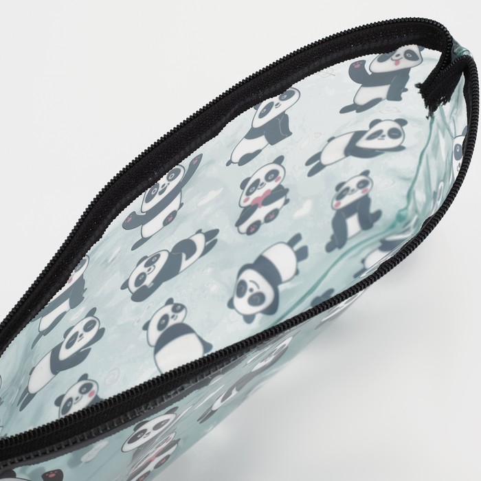 Косметичка на молнии, цвет голубой/чёрный 28726