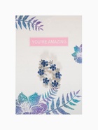 Брошь «Цветочный венок» васильки, голубая в серебре - Фото 2