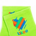 Носки детские Likee, цвет салатовый, размер 20 (8-10 лет) 7888765