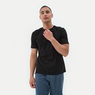 Футболка мужская MINAKU SLIM FIT: цвет чёрный, р-р 50 7878720