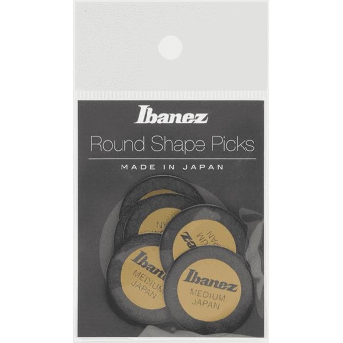 Комплект медиаторов Ibanez Round Shape PPA1M-BK , 6 шт.