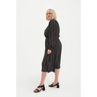 Платье женское с разрезом MIST plus-size, размер 52, цвет чёрный - фото 51518652