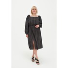 Платье женское с разрезом MIST plus-size, размер 58, цвет чёрный - Фото 2