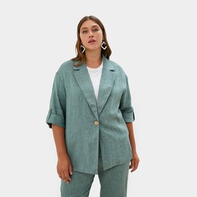 Пиджак женский MIST plus-size, размер 50, цвет зелёный