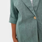 Пиджак женский MIST plus-size, размер 54, цвет зелёный - Фото 3