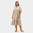 Платье женское на кулиске MIST plus-size, размер 50, цвет бежевый - фото 319808530