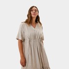 Платье женское на кулиске MIST plus-size, размер 52, цвет бежевый - Фото 3