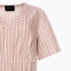 Платье женское на кулиске MIST plus-size, размер 58, цвет бежевый - Фото 7