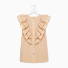 Платье для девочки MINAKU: Cotton Collection, светло-бежевое, рост 128 см 7755795 - фото 9778028