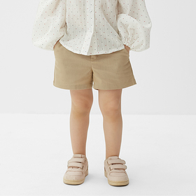 Шорты детские MINAKU: Cotton Collection цвет бежевый, рост 110