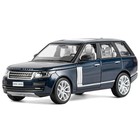 Машина металлическая Range Rover 1:26, открываются двери, капот, багажник, свет и звук, цвет синий перламутр - Фото 2