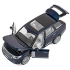 Машина металлическая Range Rover 1:26, открываются двери, капот, багажник, свет и звук, цвет синий перламутр - Фото 11