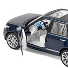 Машина металлическая Range Rover 1:26, открываются двери, капот, багажник, свет и звук, цвет синий перламутр - Фото 12
