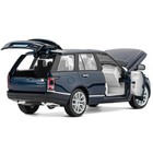 Машина металлическая Range Rover 1:26, открываются двери, капот, багажник, свет и звук, цвет синий перламутр - Фото 13