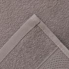 Полотенце махровое гладкокрашеное Турон Текс 50х90см, серый, махра 360г/м, хл100% 7888519