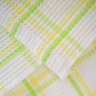 Полотенце вафельное, цв. желтый/салатовый 30х60см, 230 г/м, хл100% - фото 24700366