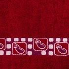 Комплект полотенец махровых, цвет красное вино/миндаль, размер 30х50, 400г/м, хлопок 100% 7888532