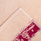 Комплект полотенец махровых 30х50см, кремовый/кремовый прованс, махра 400г/м, хл100% - Фото 5