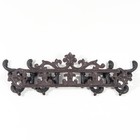 Настенные крючки декоративные «Геральдическая лилия с листьями», чугун, 13.6×12.8×38 см - Фото 4