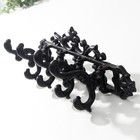 Настенные крючки декоративные «Геральдическая лилия с листьями», чугун, 13.6×12.8×38 см - Фото 5