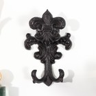 Крючок декоративный чугун "Геральдическая лилия" 15х4х9,8 см - фото 2992741