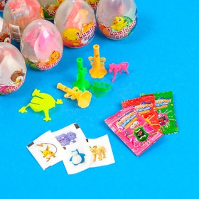 

Взрывная карамель 1 г в яйце с тату и игрушкой, 30 шт.