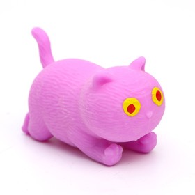 Мялка «Котик» с пастой, цвета МИКС