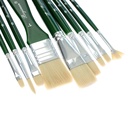 Набор кистей художественных, щетина, 9 штук: № 2/0, 1/4, 6, 12, 3/4, 1", 8, 6, 4, круглые, плоские, в пенале на молнии, международный размер - Фото 8