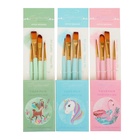 Набор кистей для рисования, синтетика, 4 штуки: № 2, 10, 12, 4, круглые, плоские, в блистере, МИКС - Фото 4