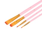 Набор кистей для рисования, синтетика, 4 штуки: № 2, 10, 12, 4, круглые, плоские, в блистере, МИКС - Фото 9