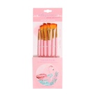 Набор кистей для рисования, синтетика, 6 штук: № 3/0, 2, 4, 6, 10, 12, круглые, плоские, в блистере, международный размер, МИКС - Фото 5