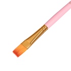 Набор кистей для рисования, синтетика, 6 штук: № 3/0, 2, 4, 6, 10, 12, круглые, плоские, в блистере, международный размер, МИКС - Фото 7