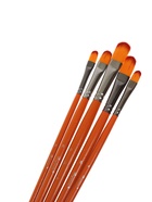 Набор кистей для рисования, синтетика, 5 штук: № 2, 4, 6, 8, 10, плоские, в блистере, международный размер - Фото 5