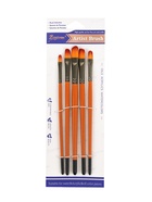 Набор кистей для рисования, синтетика, 5 штук: № 2, 4, 6, 8, 10, плоские, в блистере, международный размер - Фото 7