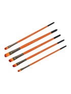 Набор кистей для рисования, синтетика, 5 штук: № 2, 4, 6, 8, 10, плоские, в блистере, международный размер - Фото 8