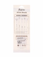 Набор кистей для рисования, синтетика, 5 штук: № 1/8, 3/8, 5/8, 1/2, 1/4, плоские, веерные, деревянная ручка, международный размер - Фото 11