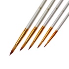 Набор кистей для рисования, синтетика, 5 штук: № 2, 6, 8, 10, 12, круглые, в блистере - Фото 5