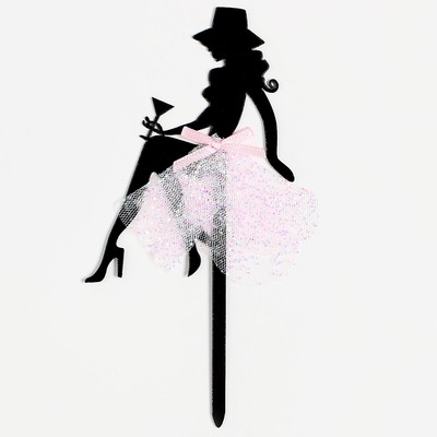 Топпер для торта «Девушка в шляпе»