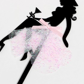 Топпер для торта «Девушка в шляпе» (комплект 2 шт)