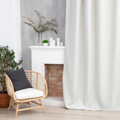 Штора портьерная «Этель. Классика», 250×265 см, светло-серая