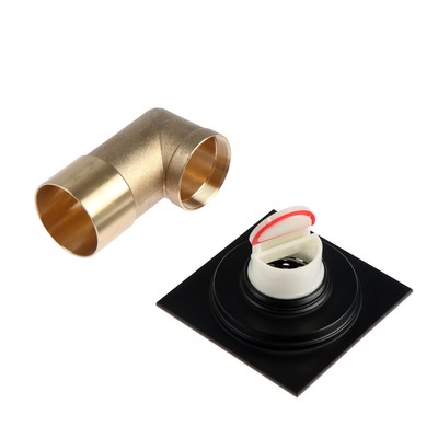 Трап AFLORN AF20510F-10, 100×100 мм, горизонтальный, латунь, черный