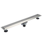 Трап линейный AFLORN AF20107-80, 800х70 мм, c флaнцeм своб. вращения 360°, нерж. сталь 7987978