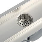 Трап линейный AFLORN AF20207-80, 800х70 мм, c флaнцeм своб. вращения 360°, нерж. сталь - фото 24241261