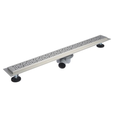 Трап линейный AFLORN AF20307-80, 800×70 мм, c флaнцeм своб. вращения 360°, нерж. сталь