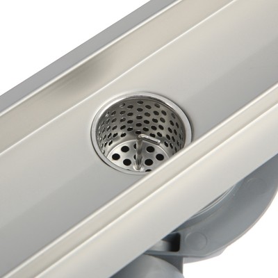 Трап линейный AFLORN AF20307-80, 800×70 мм, c флaнцeм своб. вращения 360°, нерж. сталь