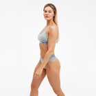 Комплект женский (топ с тонкими лямками, трусы), цвет серый МИКС, размер 44-46 7884066