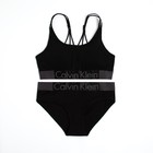 Комплект женский (топ с тонкими лямками, трусы), цвет чёрный МИКС, размер 44-46 7884068