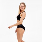 Комплект женский (топ с тонкими лямками, трусы), цвет чёрный МИКС, размер 44-46 7884068