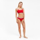 Комплект женский (топ, трусы), цвет красный размер 44-46 - фото 804872037