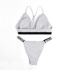 Комплект женский (топ, трусы), цвет серый МИКС, размер 44-46 7884080